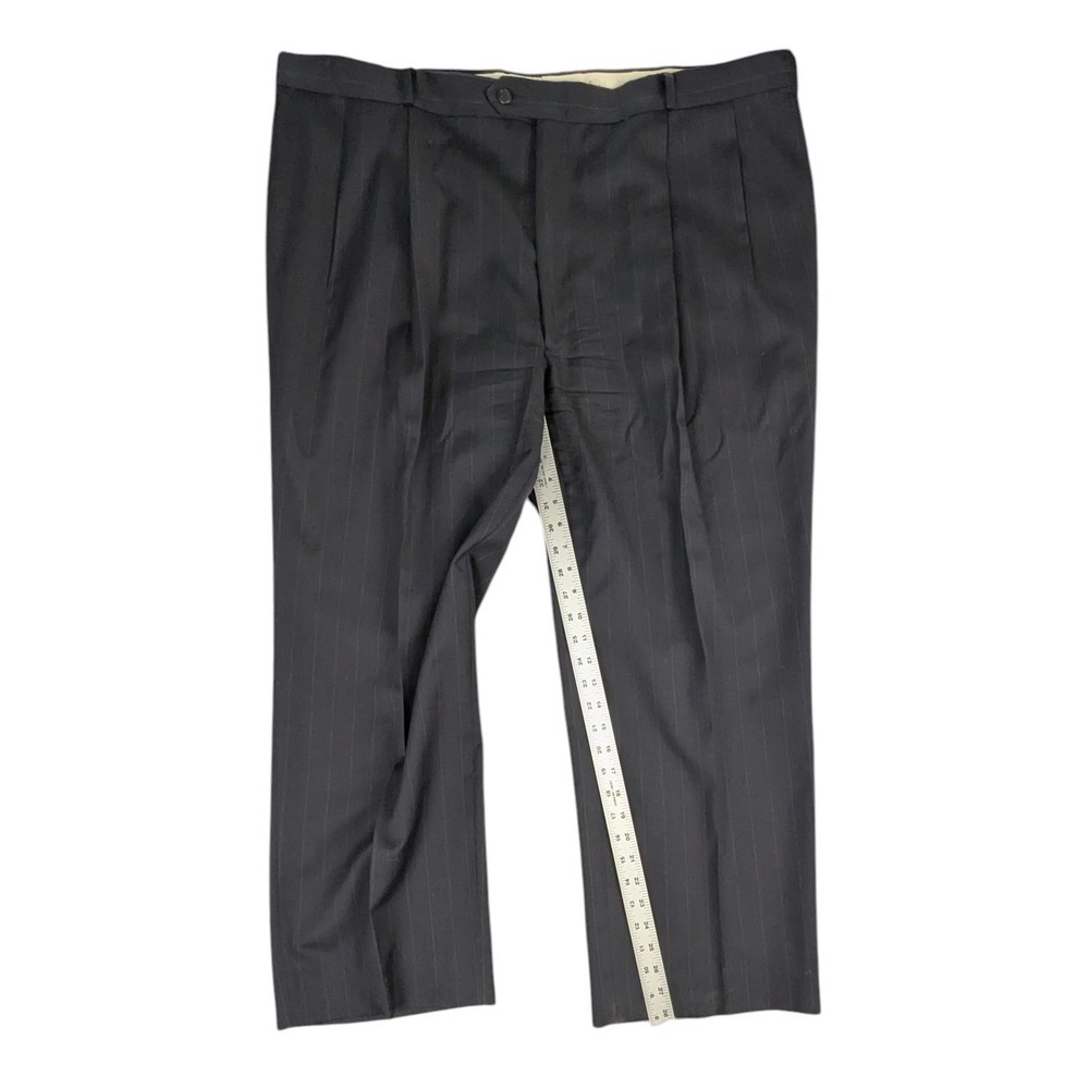 Botany 500 Couture Mens 52R Pinstripe Suit Charcoal Gray Wool Blend 2-Piece USA - Picture 10 of 15